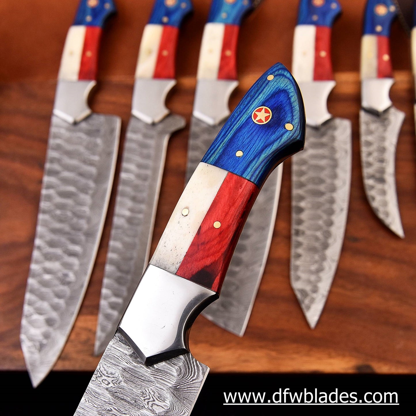 Handmade Damascus Forged steel bbq/kitchen set